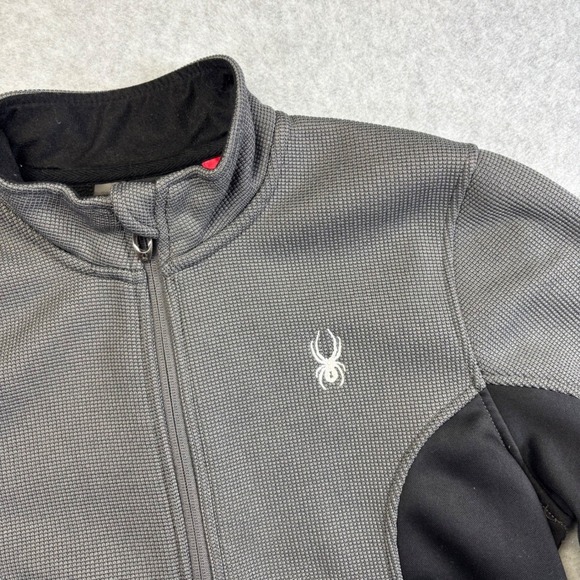 Spyder Jackets & Blazers - Spyder Womens Gray Black Full Zip Ski Snowboard Jacket Activewear Size L